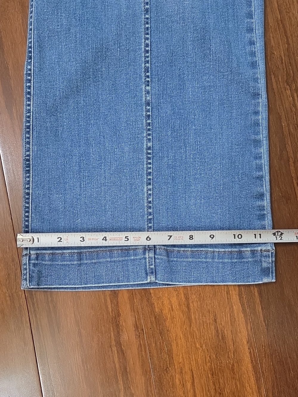SPANX SEAMED FRONT WIDE LEG DENIM JEANS VINTAGE INDIGO MEDIUM 6 / 8 - Picture 8 of 14